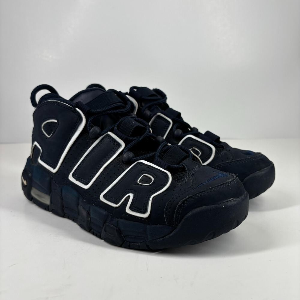 Nike Air More Uptempo GS Size 6Y Women's 7.5 Obsidian Navy/White 415082-401 - Picture 13 of 16